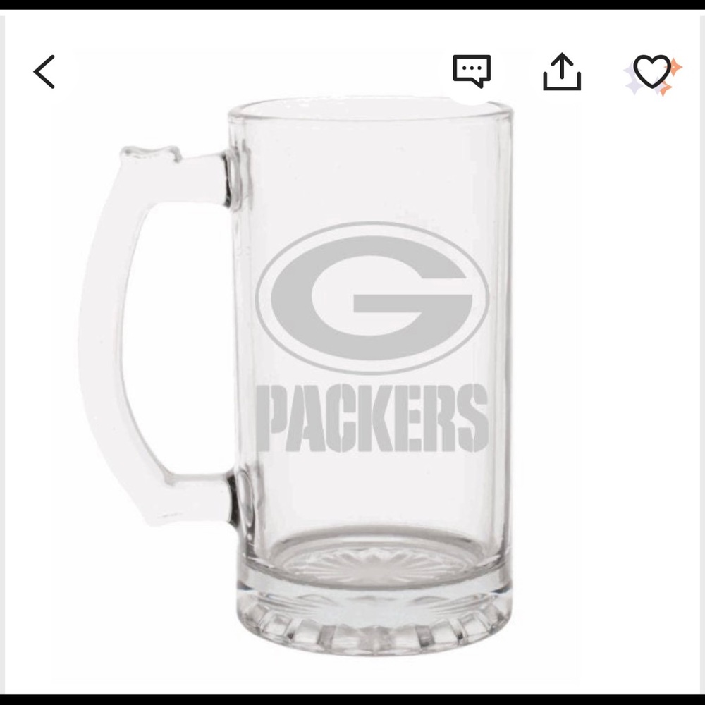 Beer mugs, Green Bay packers, hand crafted. Never been used.